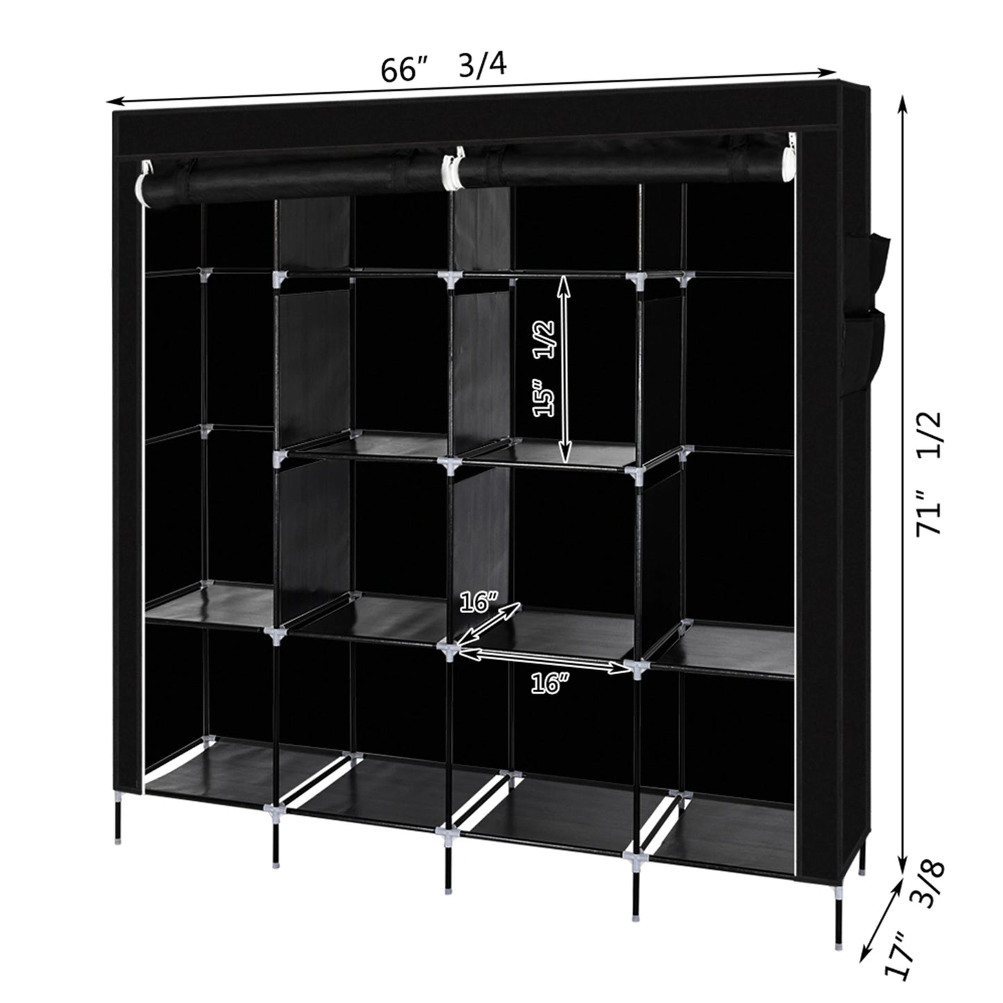 Portable Non-Woven Fabric Wardrobe - Dormitory Storage Solution