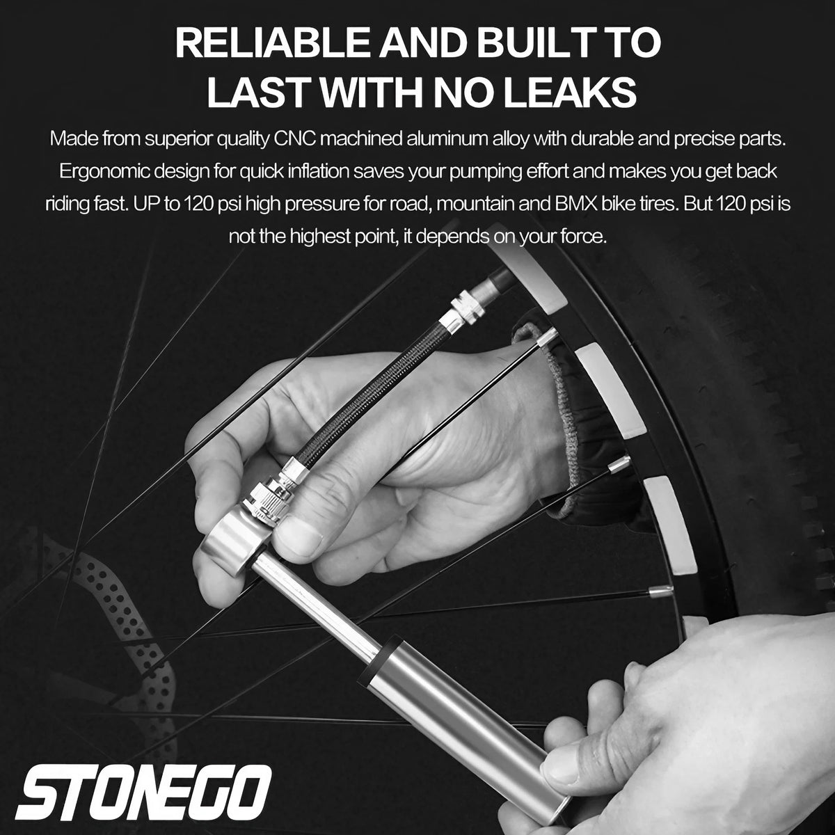 Portable Pocket Bike Pump | High Pressure Mini Pump