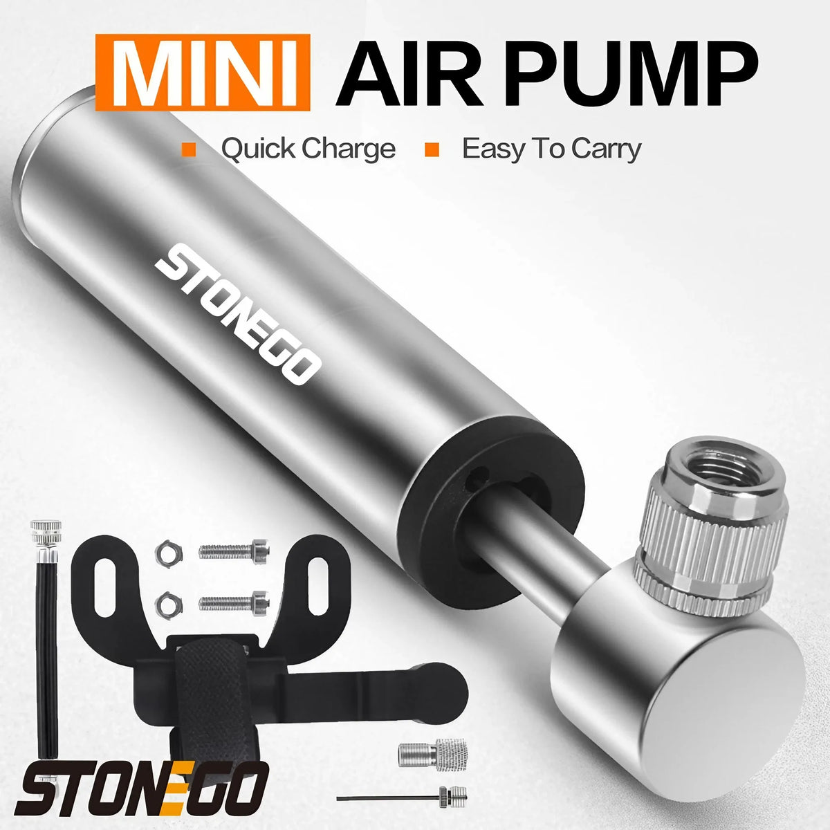 Portable Pocket Bike Pump | High Pressure Mini Pump