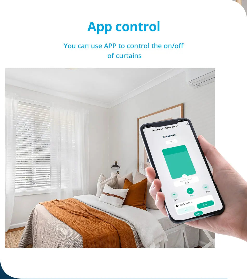 Zemismart Tuya Zigbee Roller Shade Motor with Battery For 37 38mm Tube Smart Life APP Control ALexa Google Home Control