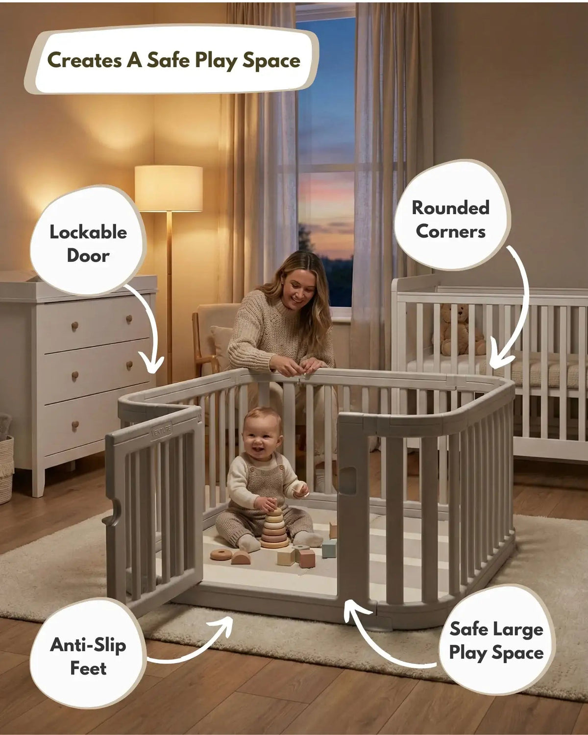 All Stars Playpen - Grey