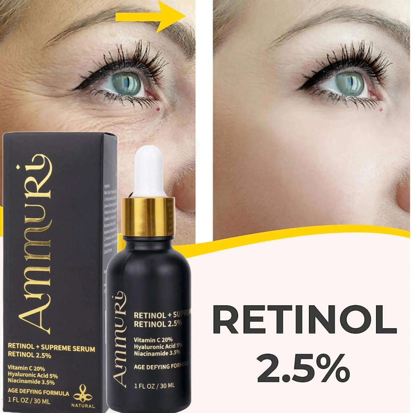 Ammuri Pro-Retinol Supreme Serum 2.5% for Youthful Glow