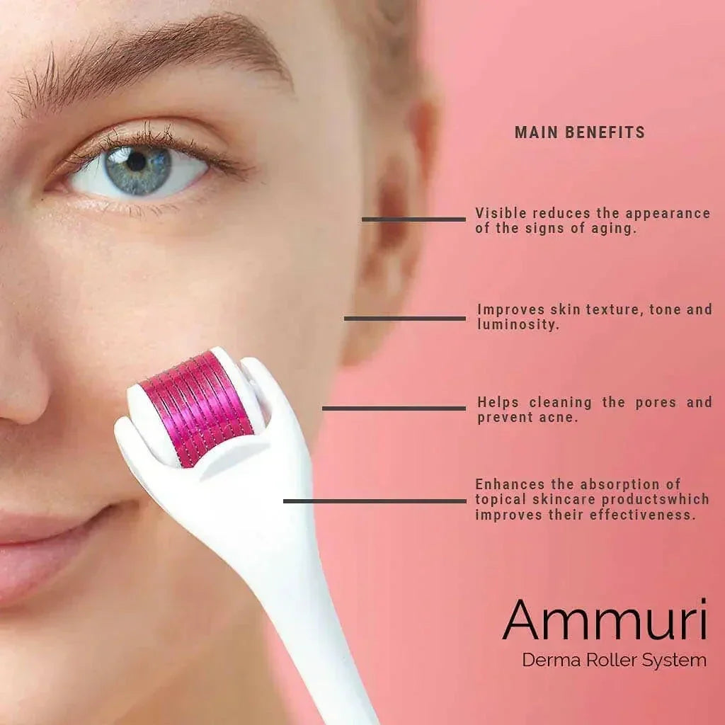 Ammuri Derma Roller for Scars and Anti-Aging Care