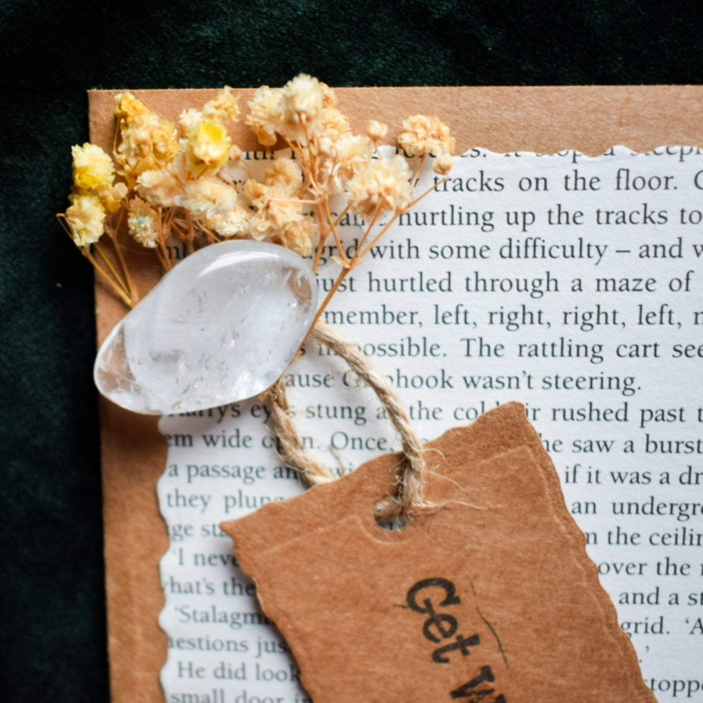 Get Well Soon Clear Quartz Healing Crystal Card
