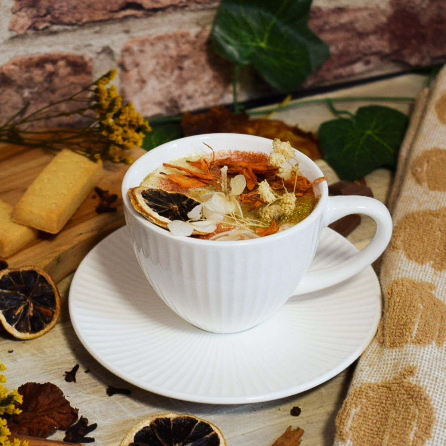 Unscented Autumnal Soy Cup Candle