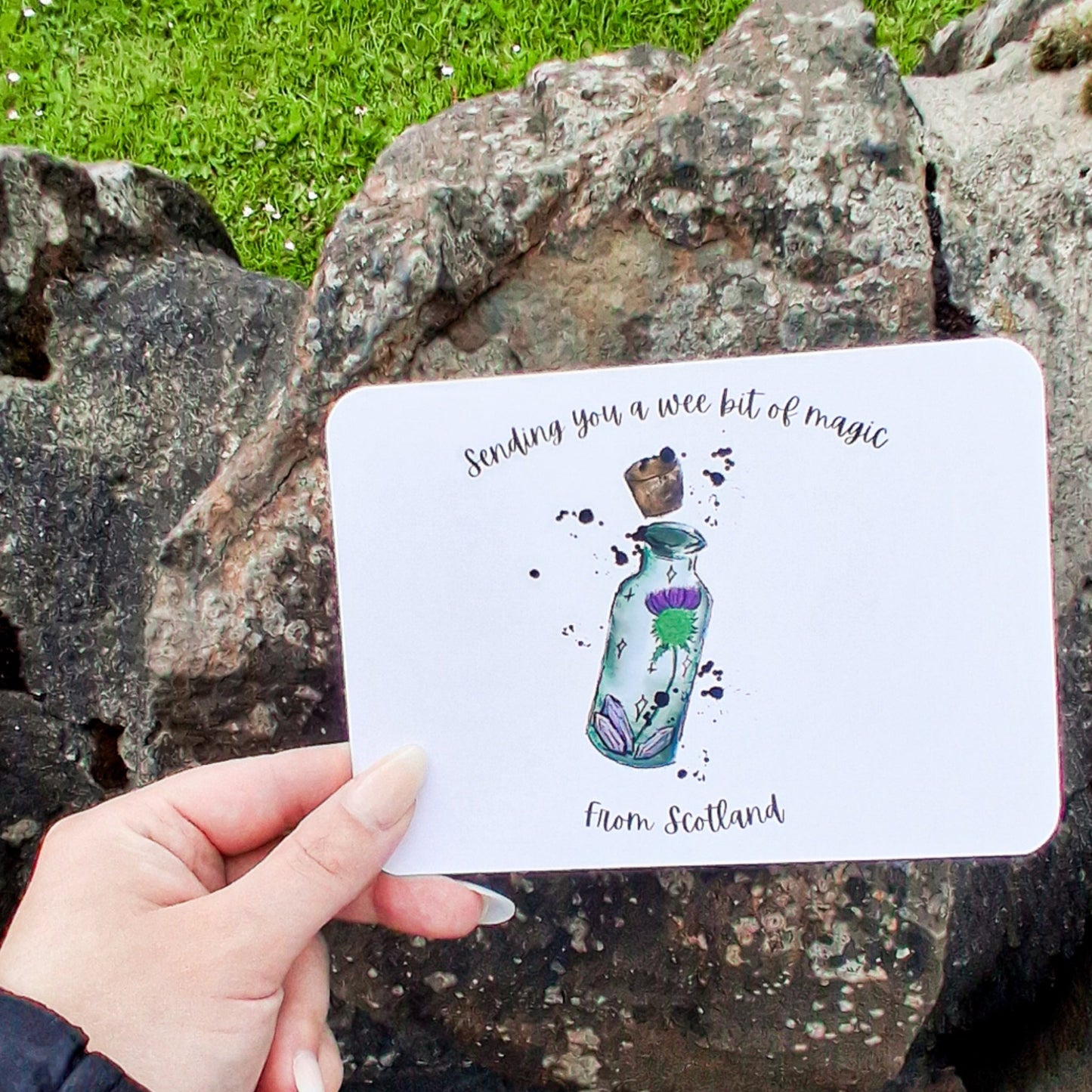 Wee Bit Of Magic From Scotland A6 postcard/art print