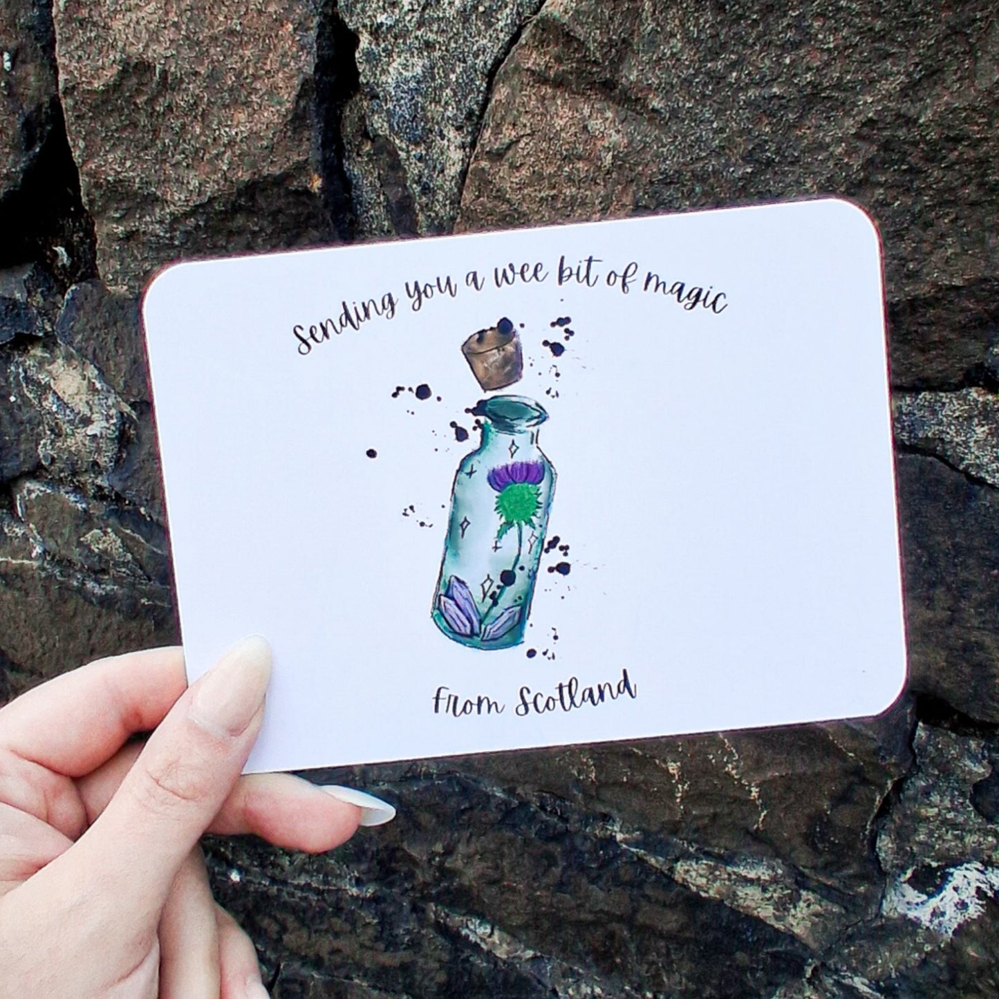 Wee Bit Of Magic From Scotland A6 postcard/art print