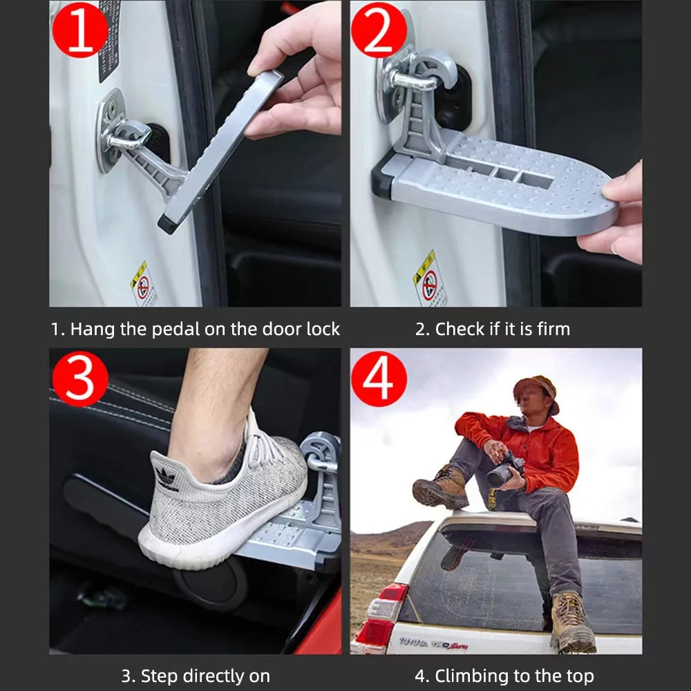 Caer Foldable Car Roof Rack Step - Universal Car Latch Hook