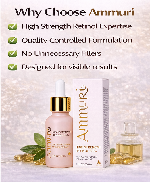 High Strength Retinol 3.5% Serum for Anti-Ageing & Skin Firming | Ammuri