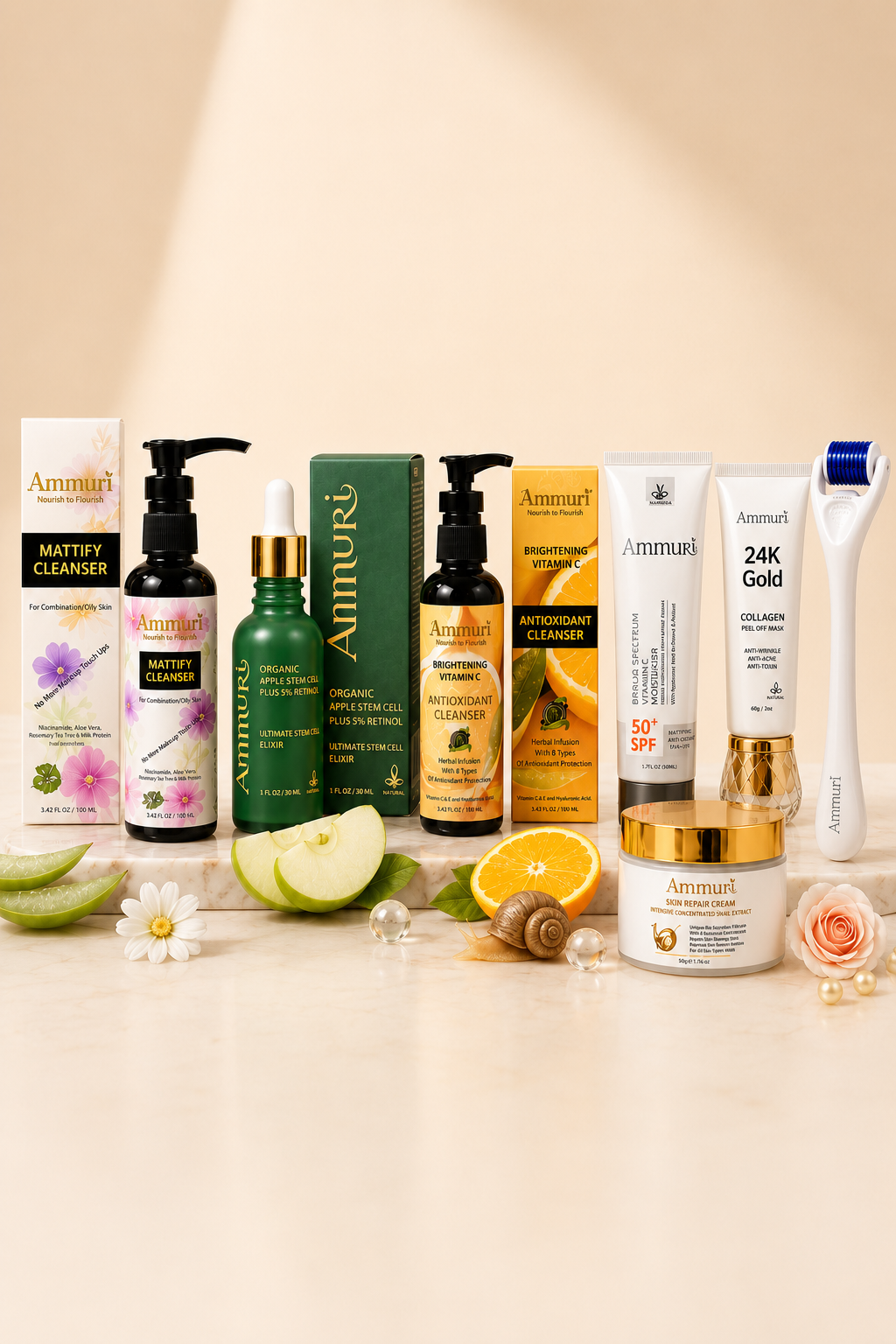 Blemish-Prone & Anti-Ageing Skincare Set – 8 Piece | Ammuri
