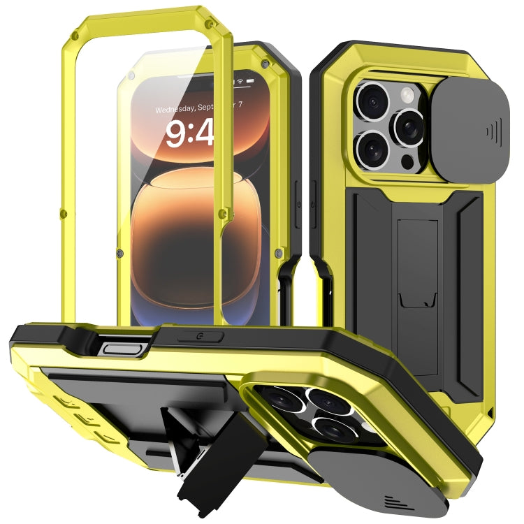 R-JUST Sliding Camera IP54 Life Waterproof Holder Phone Case, For iPhone 16 Pro, For iPhone 16 Plus, For iPhone 16, For iPhone 15 Pro Max, For iPhone 15 Pro, For iPhone 15 Plus