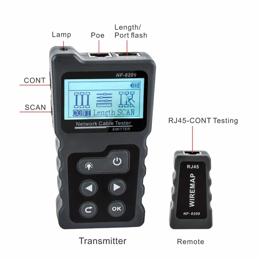 NOYAFA NF-8209 RJ45 Cable Tracker - Network Wire Tester