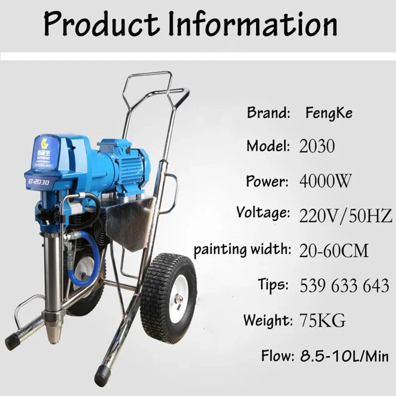 High-Performance Airless Paint Sprayer - 4000W Pro