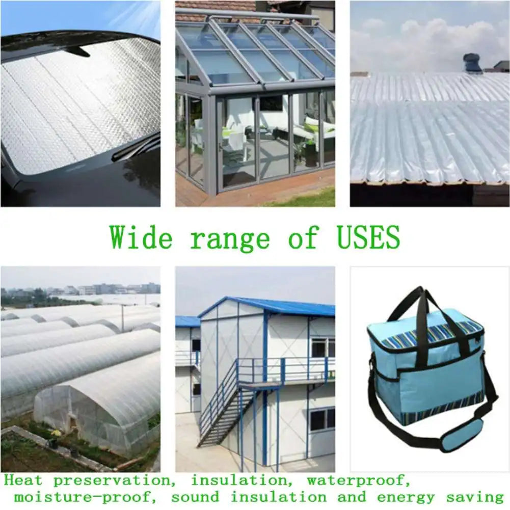 Double Aluminium Foil Film Reflective Film Insulation Cover Energy Saving Sunscreen Waterproof Noise Beehive Roof Floor Heating