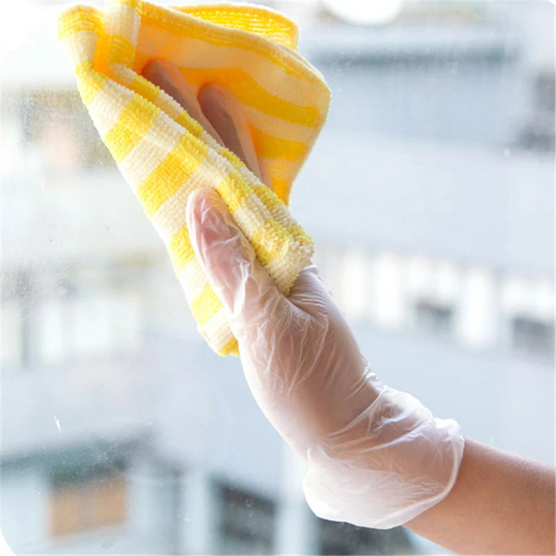 Disposable Plastic Gloves Restaurant Barbecue Transparent Environmental Protection PPE Household Kitchen Accessories PE