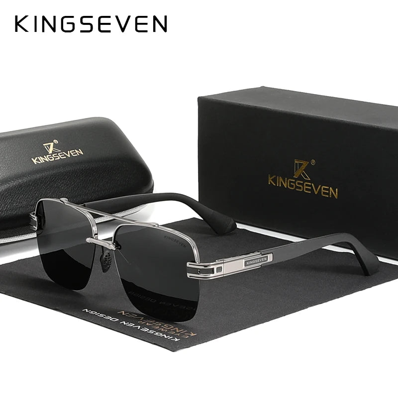 KINGSEVEN 2023 Brand New Design Sunglasses For Men Polarized Gradient Sun Glasses Women Eyewear Square Retro Eyewear Okulary