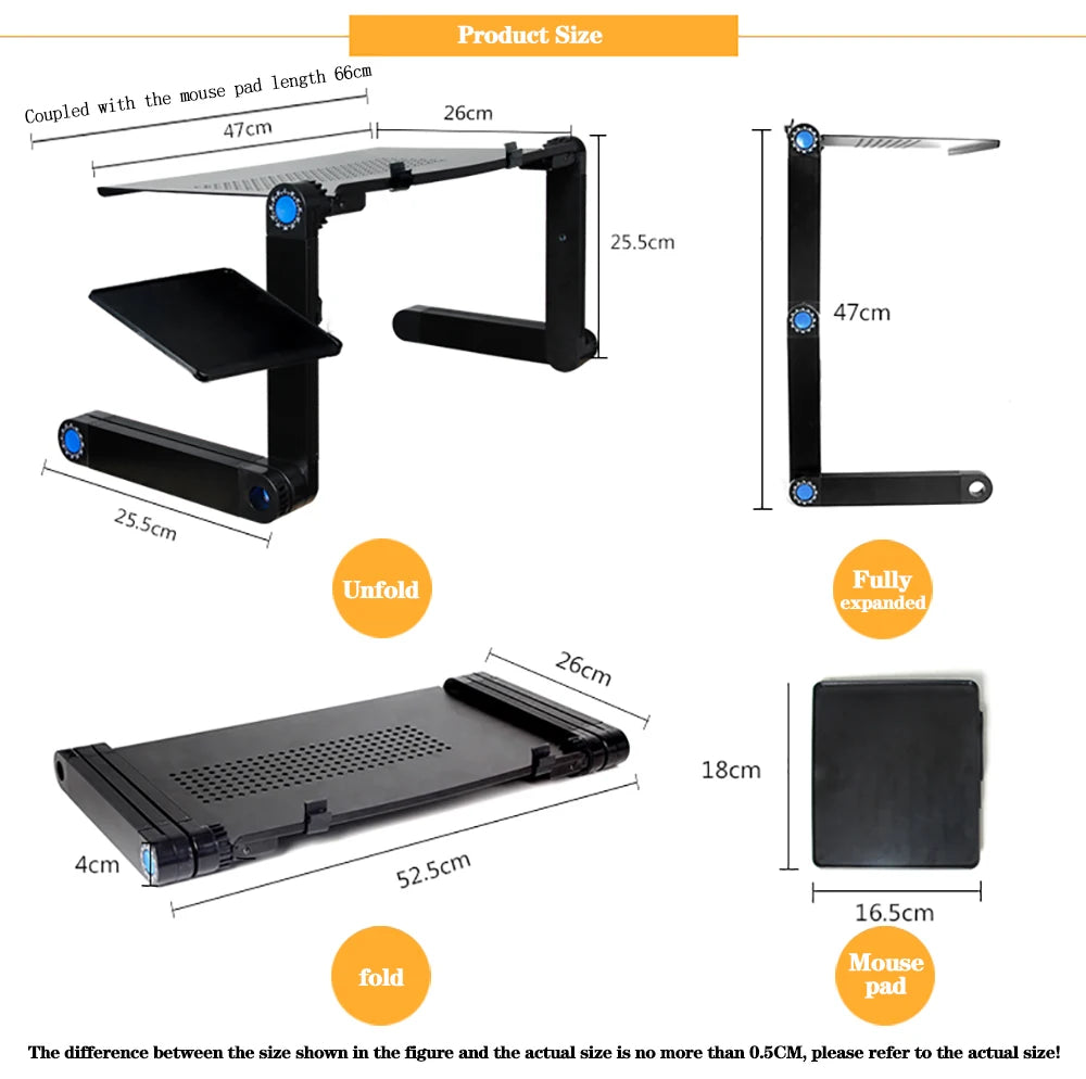 Portable Aluminum Laptop Desk - Ergonomic Lapdesk