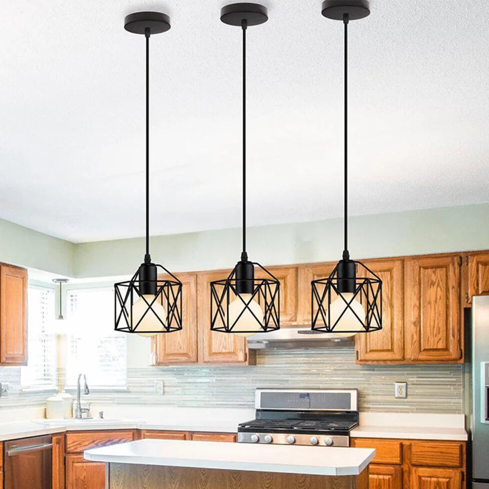 Industrial Geometry Pendant - Rustic Loft Lighting