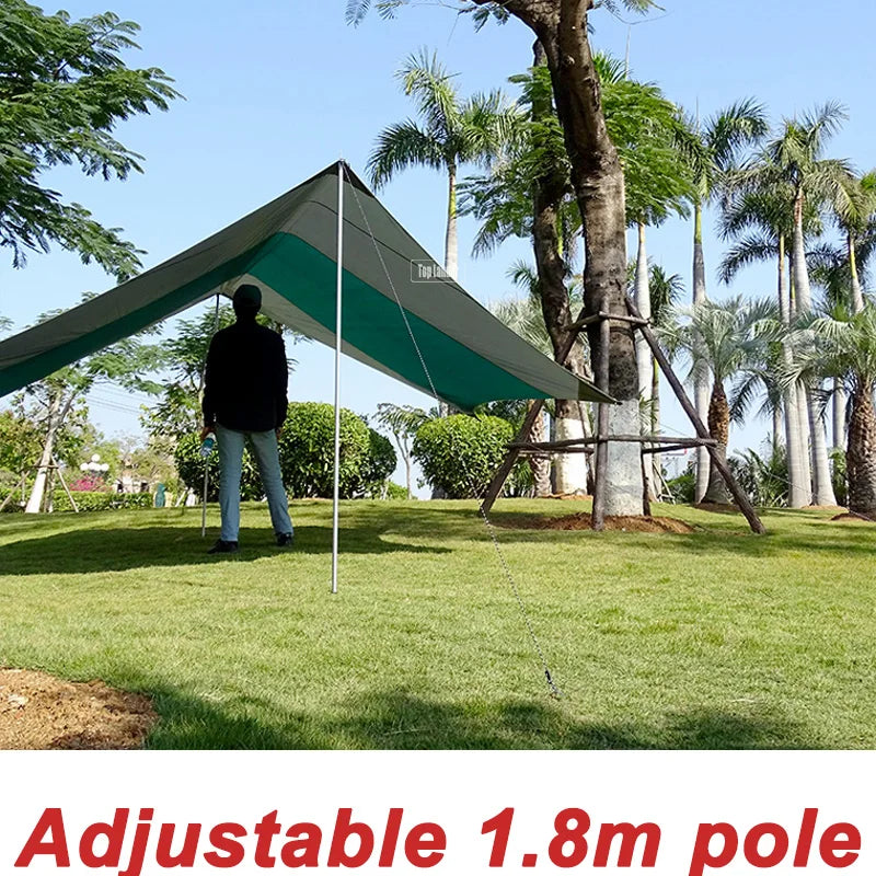 2m / 1.8m Folding Tarp Pole for camping awning and tent