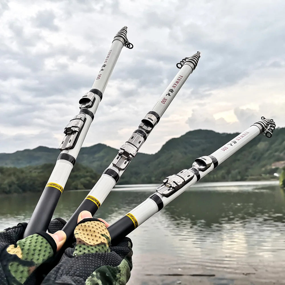 BAKAWA Ultralight Fishing Rod | Telescopic Carbon Fiber