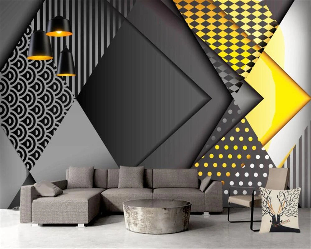 Beibehang Modern Geometric Wallpaper - Home Decor