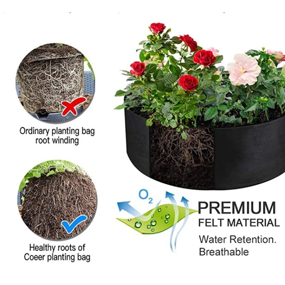 AIVY Growing Bags for Household Plants -  Gardening Pots for Growing Flowers and Vegetables