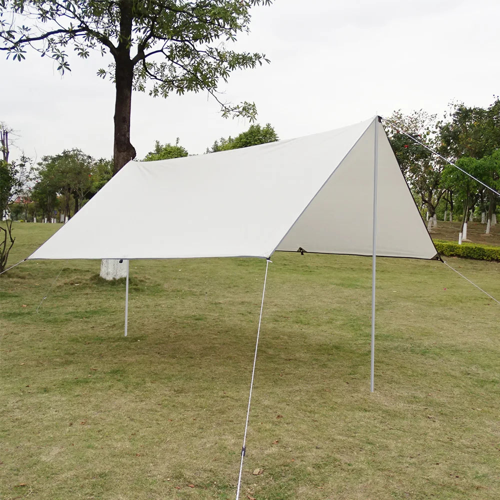 2m Adjustable aluminium alloy pole for tarp tent, camping canopy, and awning support.