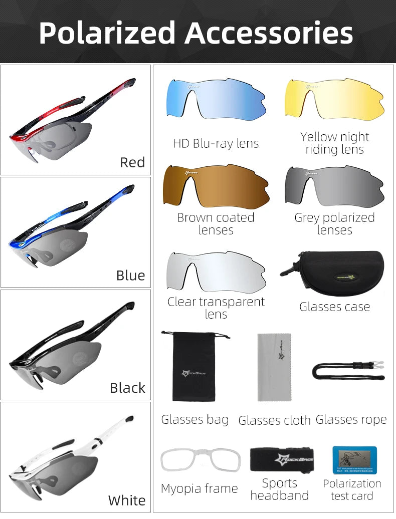 ROCKBROS Cycling Flexible Polarised Photochromic Sunglasses