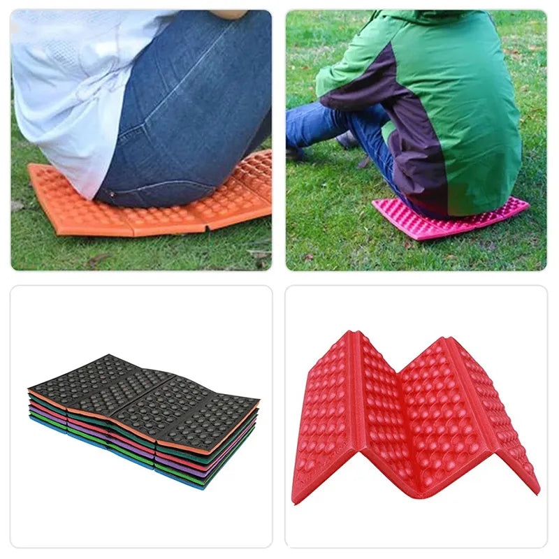 4-Zone Camping Folding Mat XPE Foam Pad Moisture-proof Elasticity Cushion Travel Hiking Picnic Anti-dirty Seat Outdoor Tool 캠핑