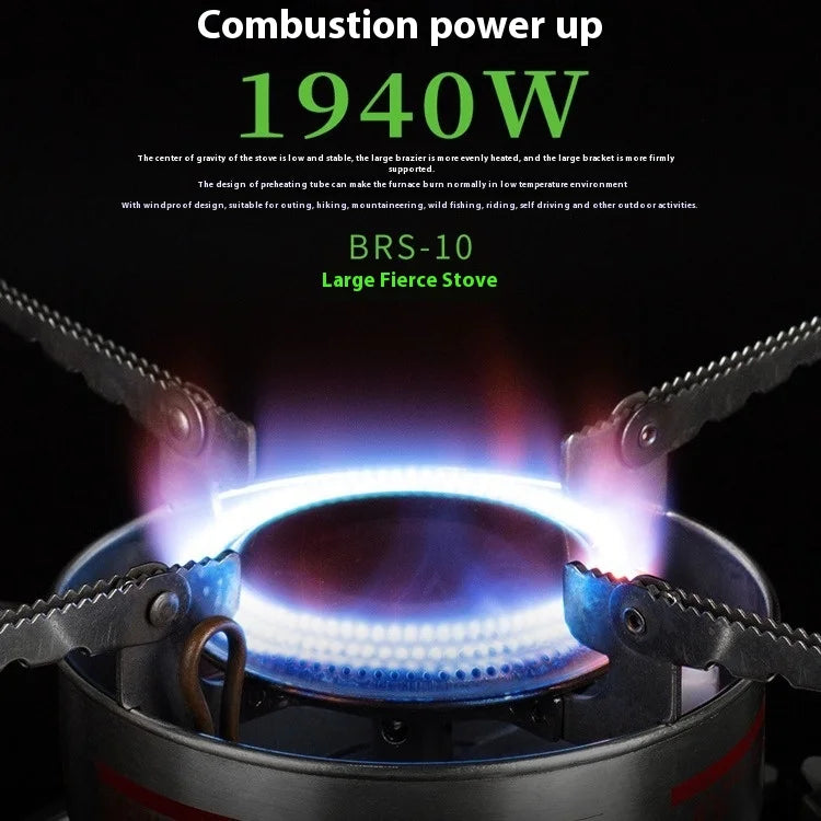 Source Factory Large Fierce BRS-10 Stove by Brother Jie Deng Manual Application Steel Material Butane Fuel