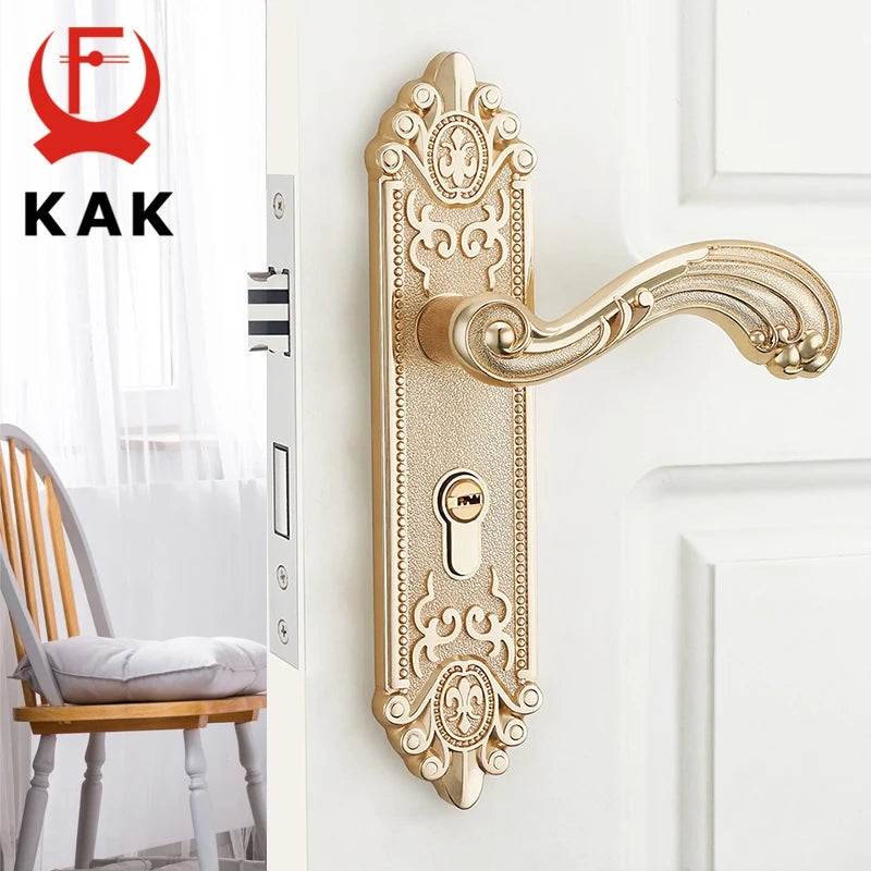 European Style Mute Room Door Lock Handle