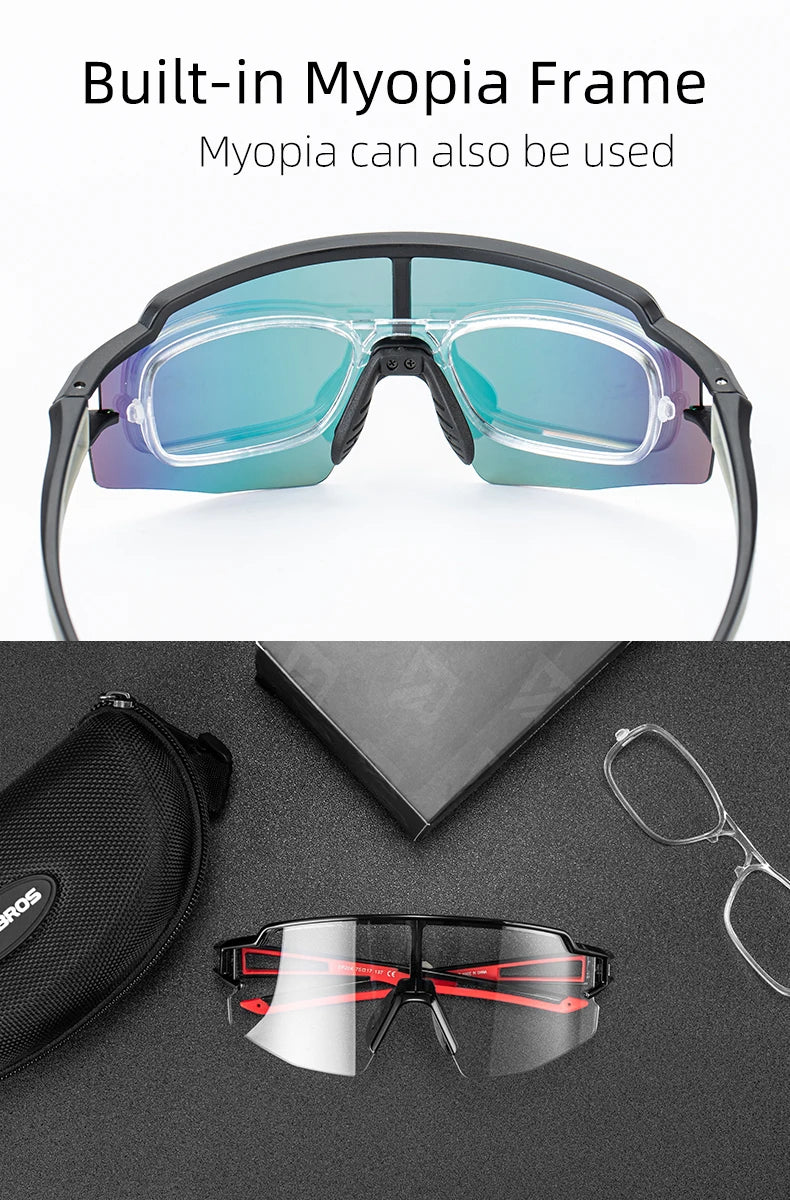 ROCKBROS Photochromic Polarized Cycling Glasses | UV400 Sunglasses