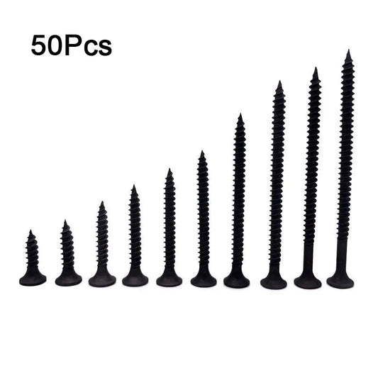 50Pcs M3.5 High-Strength Self-Tapping Drywall Screws