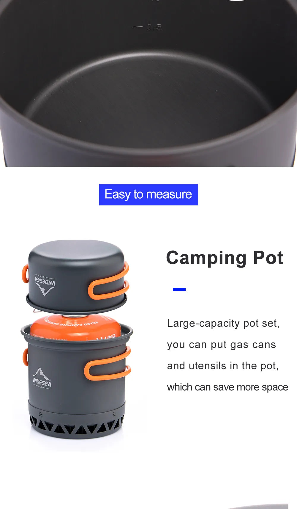 Widesea Camping Cookware Set | Outdoor Cooking Utensils