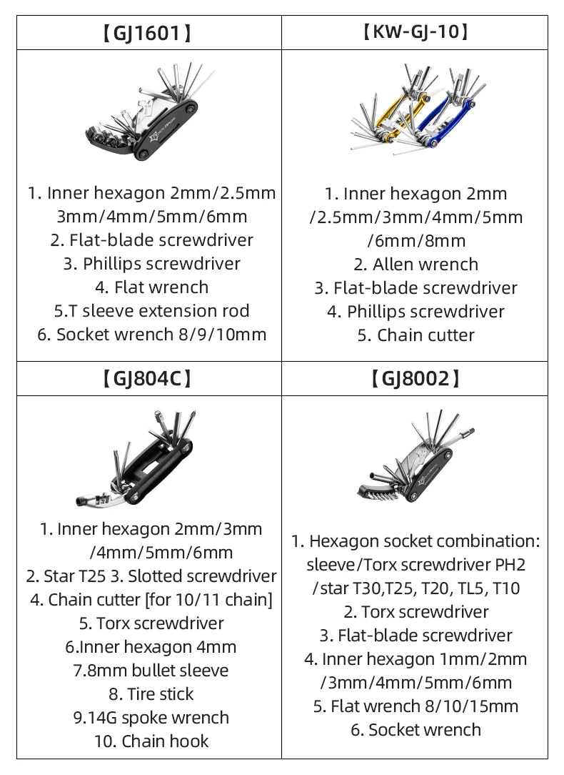 ROCKBROS 16 in 1 Multifunction Bicycle Repair Tools Kit Hex Spoke Cycling Screwdriver Tool MTB Mountain Cycling Bike Repair Tool