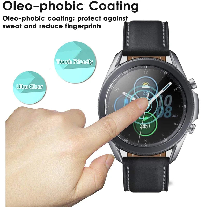 3 Pieces Tempered Glass Protection For Samsung Galaxy Watch 3 41mm 45mm For Samsung Smart Watch 9H Screen Protector Glass Film