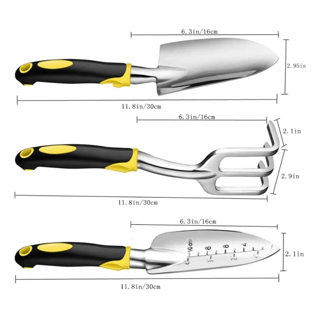 AIVY Garden Tool Set - Hand Shovel, Trowel & Rake