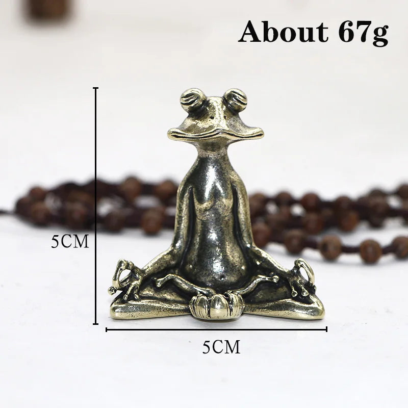 Retro Brass Frog Statue Incense Burner