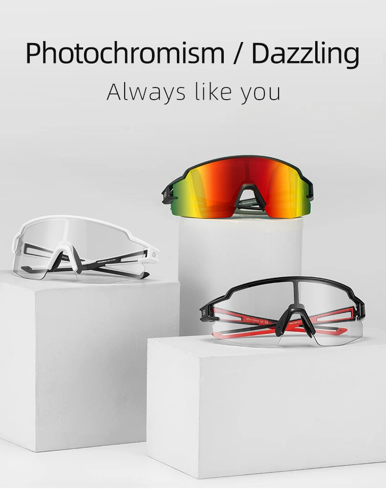 ROCKBROS Photochromic Polarized Cycling Glasses | UV400 Sunglasses