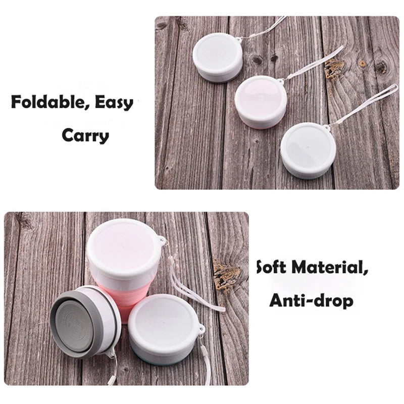 200ml Silicone Folding Camping Travel Mug