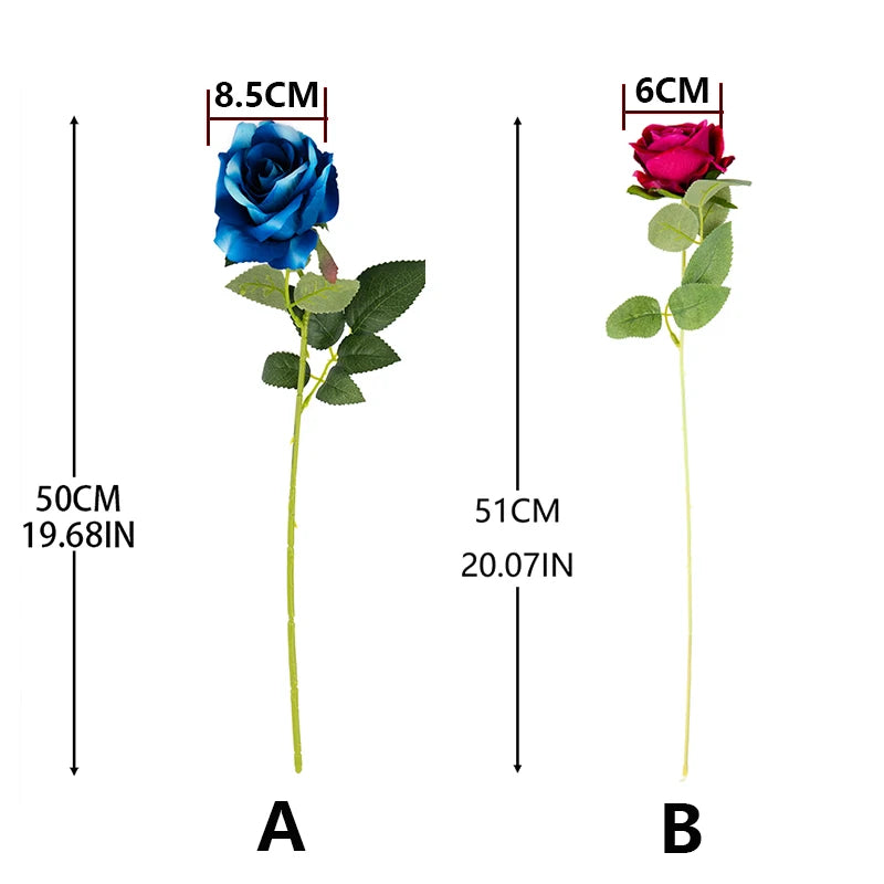 Beautiful Silk Artificial Rose Flowers Set