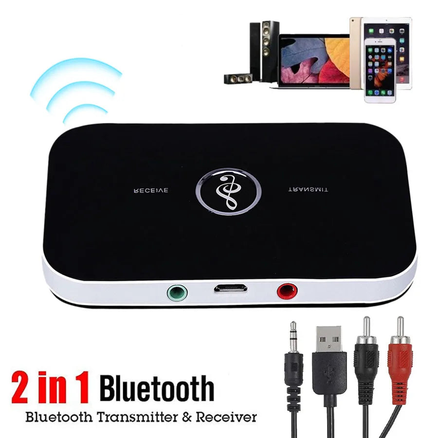 Bluetooth 5.0 Audio Transmitter Receiver Stereo 3.5mm AUX Jack RCA USB Dongle Music Wireless Adapter For Car kit PC TV Headphone