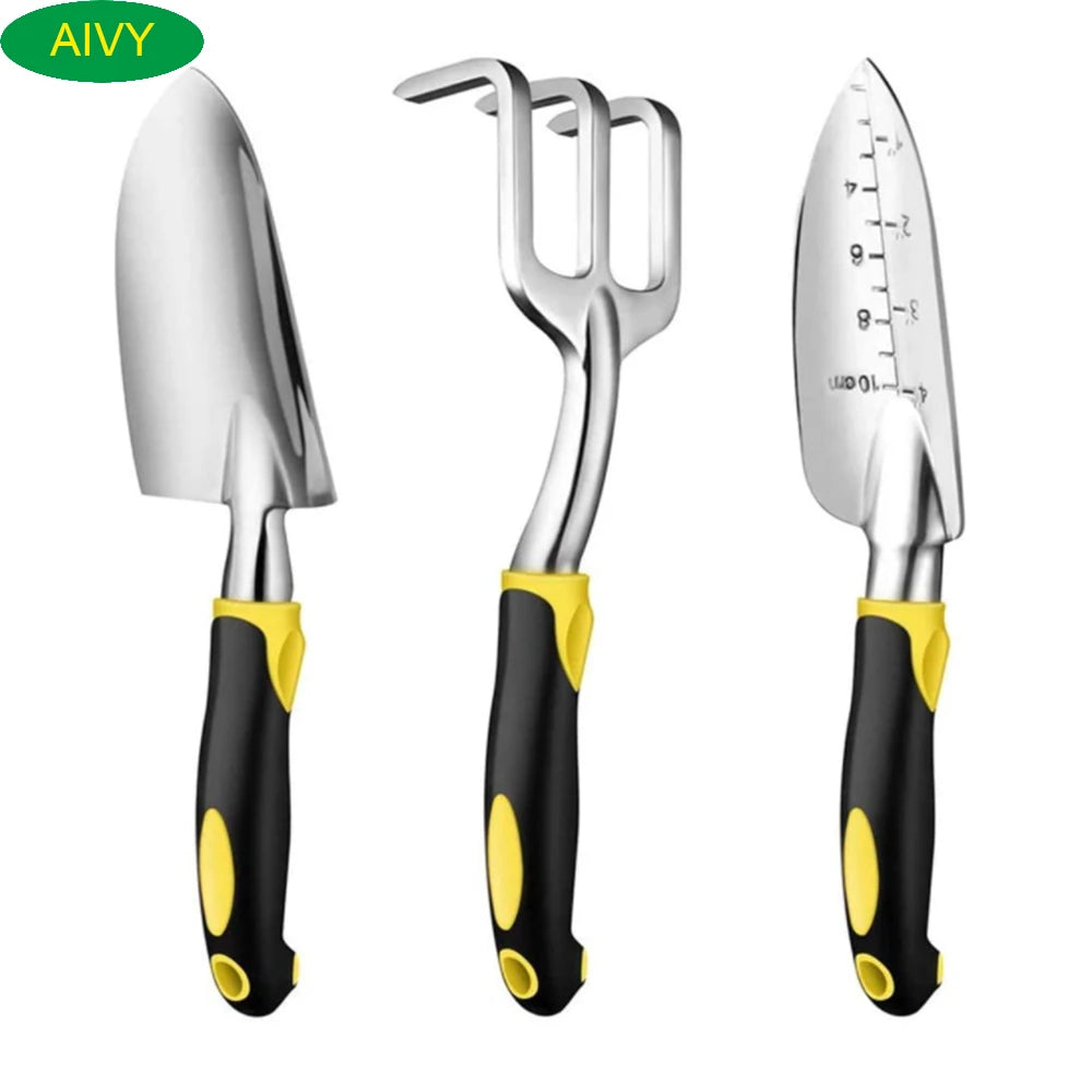 AIVY Garden Tool Set - Hand Shovel, Trowel & Rake