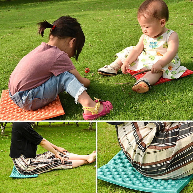 4-Zone Camping Folding Mat XPE Foam Pad Moisture-proof Elasticity Cushion Travel Hiking Picnic Anti-dirty Seat Outdoor Tool 캠핑