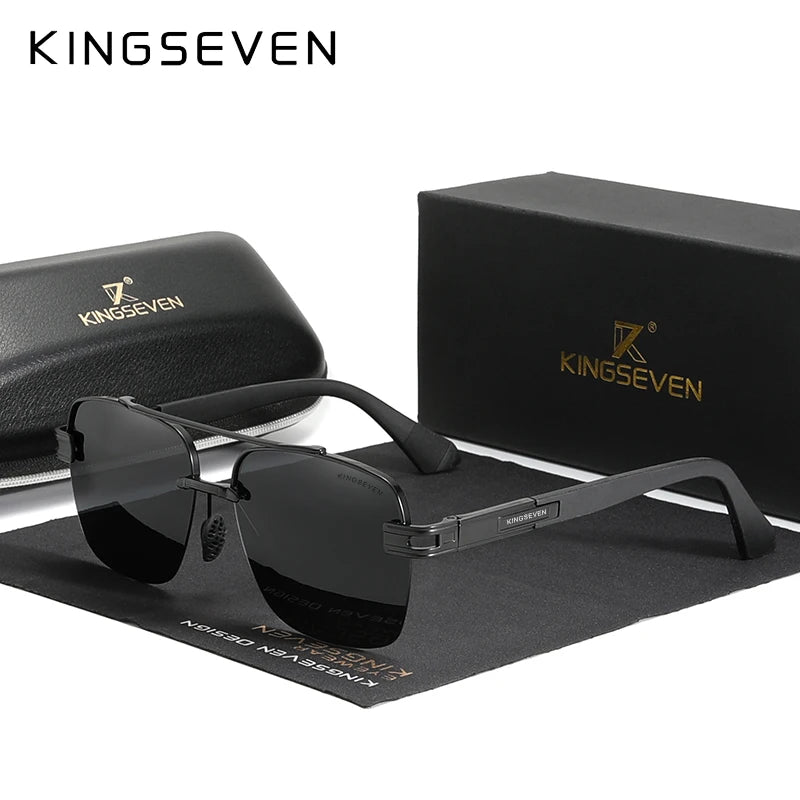 KINGSEVEN 2023 Brand New Design Sunglasses For Men Polarized Gradient Sun Glasses Women Eyewear Square Retro Eyewear Okulary