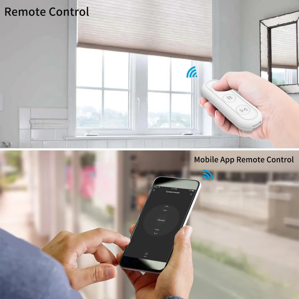 Tuya Smart Life Curtain Switch Rolling Blinds Engine Roller Shutter RF & WiFi Connected Google Home Alexa Echo Motor LoraTap