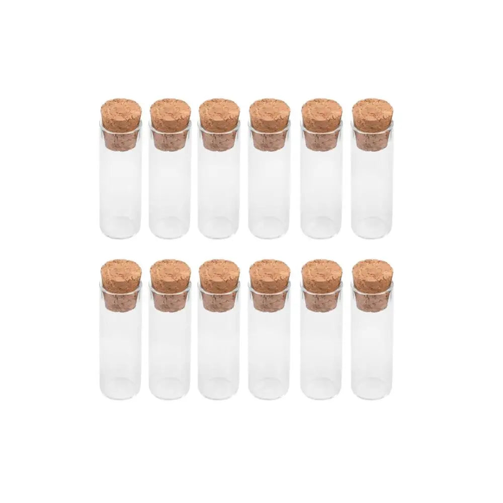 Mini Glass Test Tube Vials: 2.5ml, Cork Stopper, 100pcs