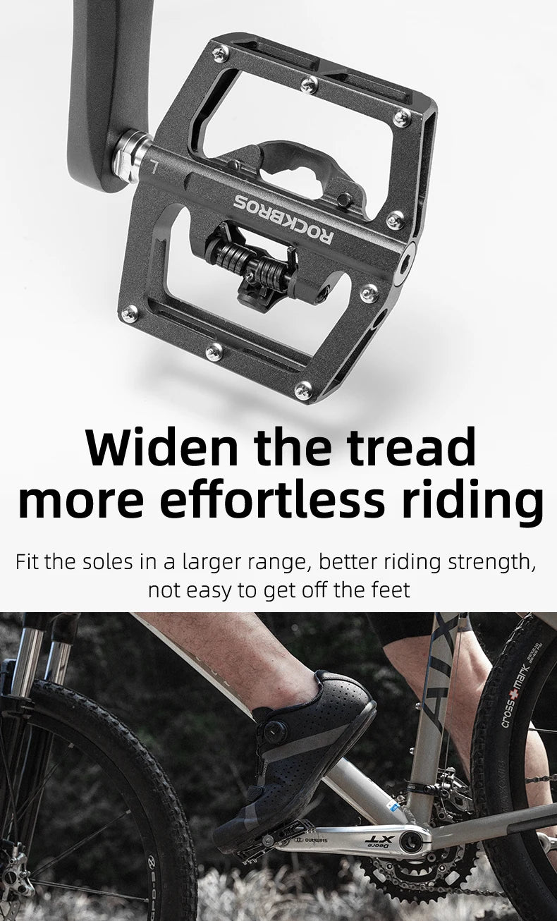 ROCKBROS Non-Slip Bicycle Pedals | Aluminum Alloy Flat Platform