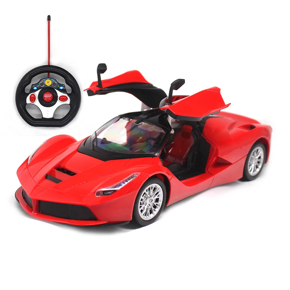 High Speed Racing Car 1:14 Electric Sport Racing Toy Car with Open Door, Lights and Sounds for Boys & Girls