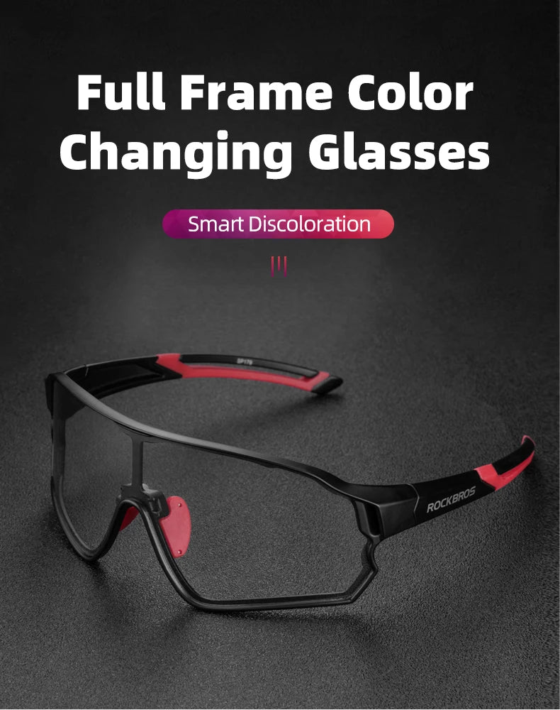 ROCKBROS Photochromic Cycling Glasses | UV400 Sunglasses
